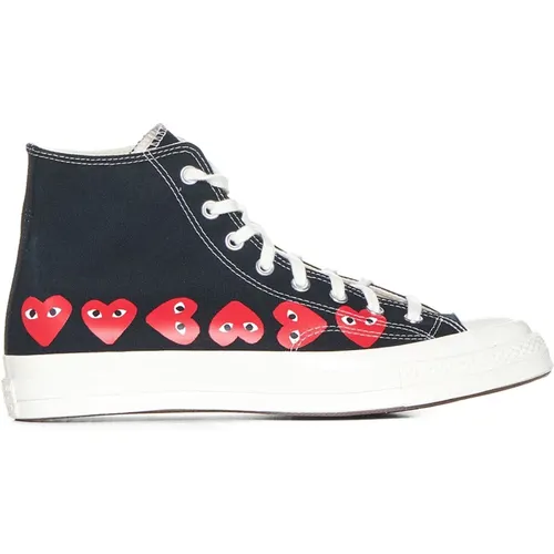 Heart Print Sneakers , male, Sizes: 7 UK, 8 UK, 6 UK, 11 UK, 10 UK, 9 UK, 8 1/2 UK - Comme des Garçons Play - Modalova