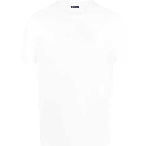 Weißes Crew-neck T-Shirt und Polo , Herren, Größe: L - Finamore - Modalova