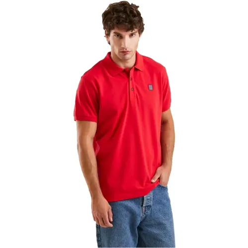 Rotes Baumwoll-Polo-Shirt - RefrigiWear - Modalova