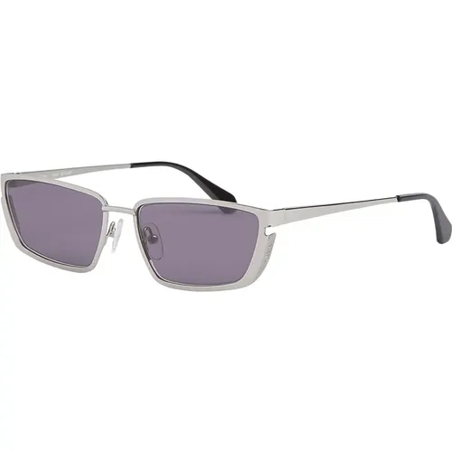 Silberne Richfield Sonnenbrille , unisex, Größe: 56 MM - Off White - Modalova