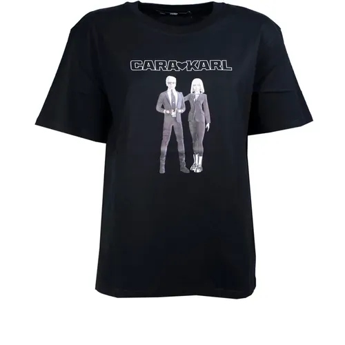 T-Shirts , Damen, Größe: L - Karl Lagerfeld - Modalova