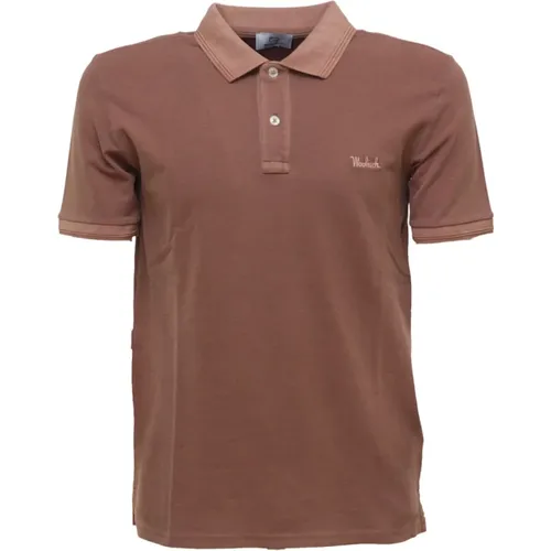 Stretch Baumwoll Polo Shirt - Mackinack , Herren, Größe: M - Woolrich - Modalova