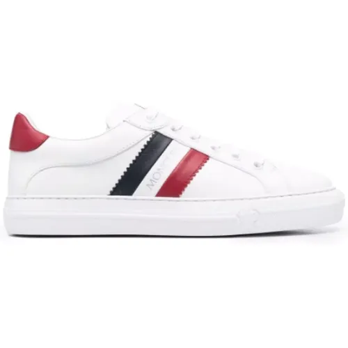 Leder Side-Stripe Sneakers , Damen, Größe: 40 1/2 EU - Moncler - Modalova