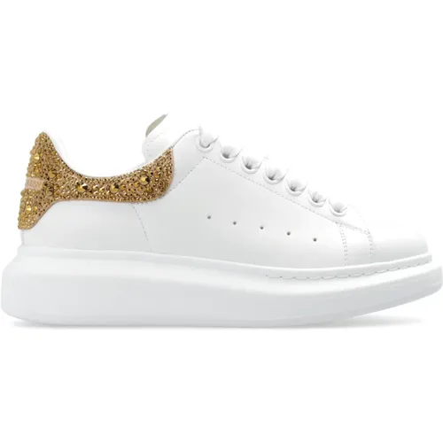 Leather sneakers , female, Sizes: 1 1/2 UK, 2 1/2 UK - alexander mcqueen - Modalova