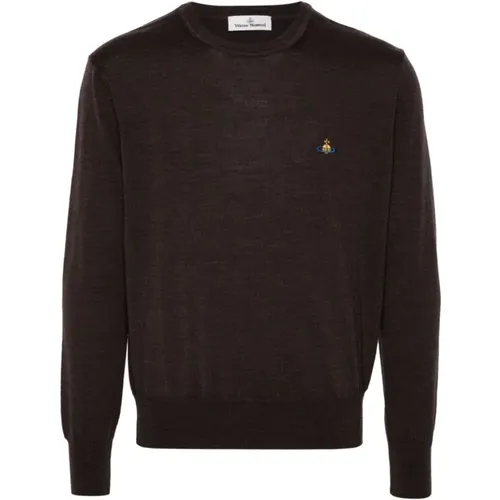 Knit Sweater Orb Logo , male, Sizes: XL, L, M - Vivienne Westwood - Modalova