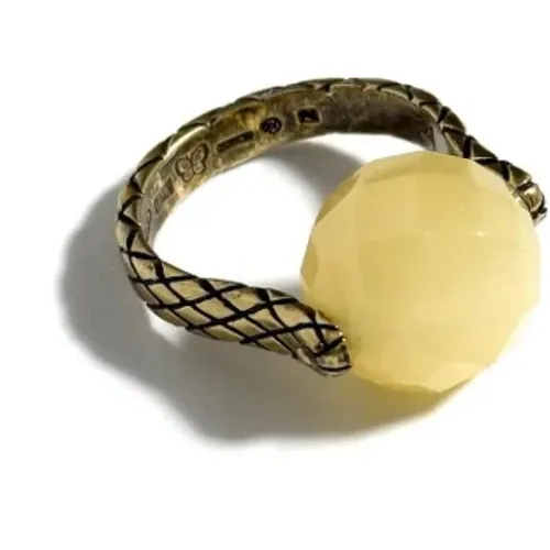 Pre-owned Silver rings , female, Sizes: ONE SIZE - Bottega Veneta Vintage - Modalova