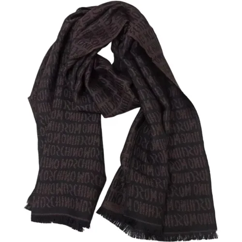 Men`s Stylish Scarf , male, Sizes: ONE SIZE - Moschino - Modalova