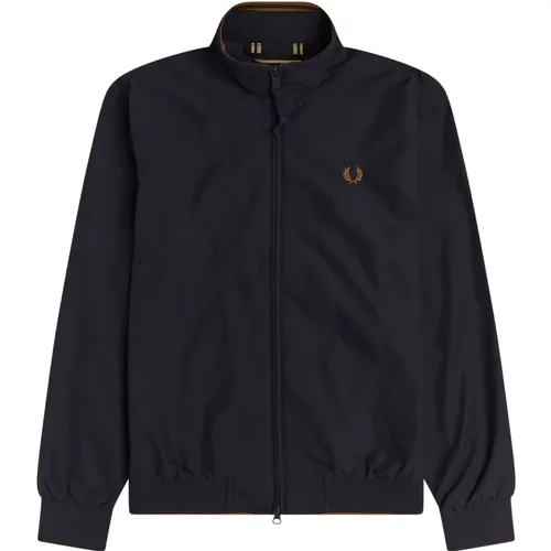 Sportliche Nylonjacke mit charakteristischem Saum , Herren, Größe: L - Fred Perry - Modalova