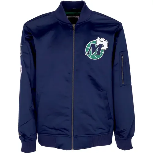 Dallas Mavericks Leichte Satin Bomberjacke - Mitchell & Ness - Modalova