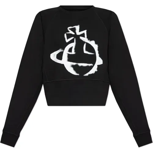 Kurzer Oversize-Sweatshirt , Damen, Größe: XS - Vivienne Westwood - Modalova