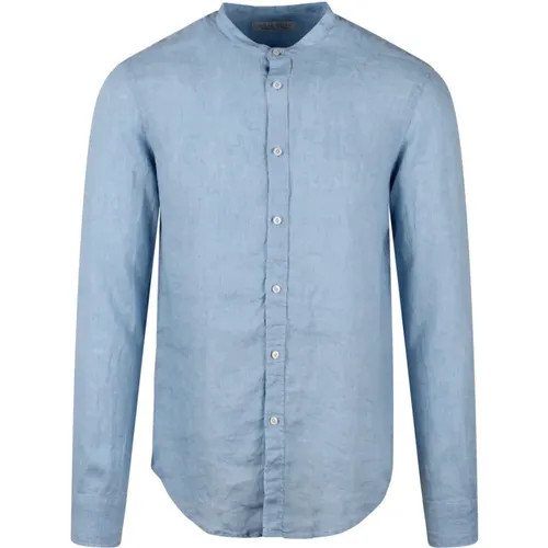 Linen Mandarin Collar Shirt , male, Sizes: XL, XS, S, 2XL, L, M - Brian Dales - Modalova