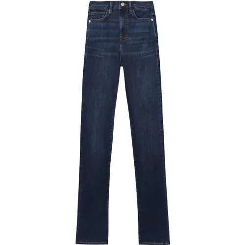 Hohe Gerade Lange Jeans , Damen, Größe: W25 - Frame - Modalova