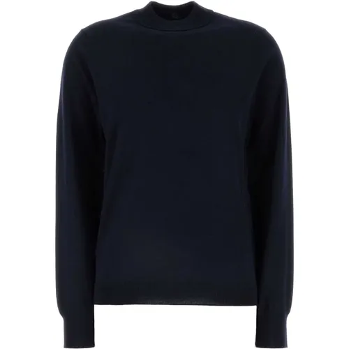 Mitternachtsblaue Wollpullover - Maison Margiela - Modalova