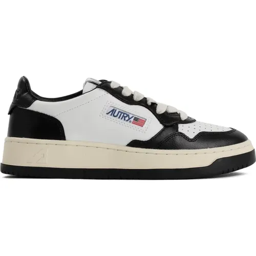 Black Bicolor Sneakers Round Toe , female, Sizes: 7 UK, 6 UK, 4 UK, 3 UK, 5 UK - Autry - Modalova