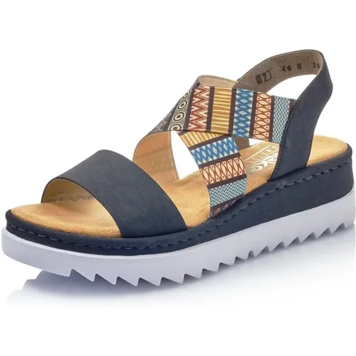 Pacific Multiprint Sandals , female, Sizes: 5 UK, 7 UK - Rieker - Modalova
