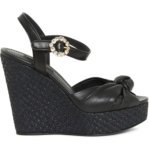 Dolce Gabbana Wedge Sandals , female, Sizes: 3 1/2 UK - Dolce & Gabbana - Modalova