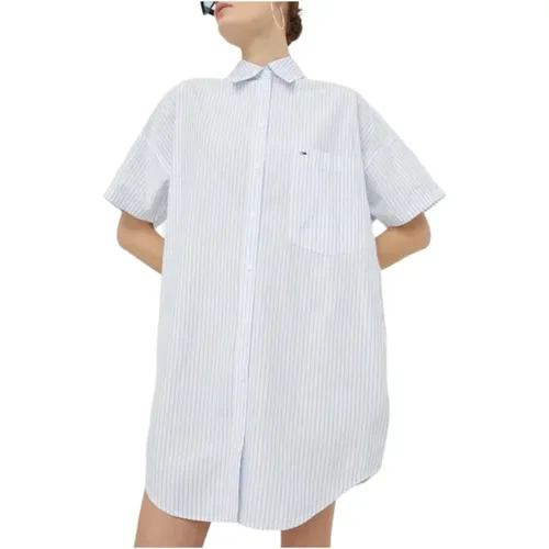 Striped Shirt Dress , female, Sizes: XS, M, S - Tommy Hilfiger - Modalova