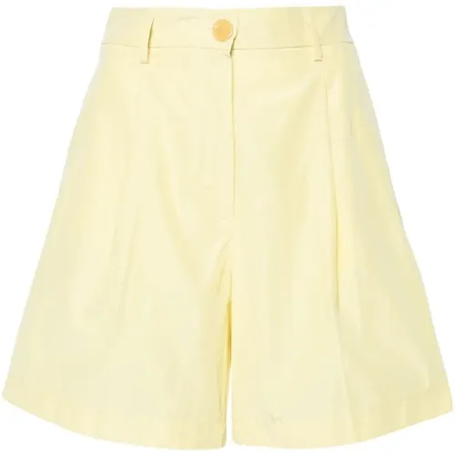 Gelbe Shorts , Damen, Größe: M - Forte Forte - Modalova