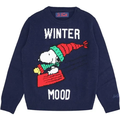 Cashmere Snoopy Sweater Winter Mood , male, Sizes: L - MC2 Saint Barth - Modalova