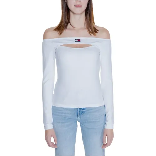 Damen Badge T-Shirt Kollektion , Damen, Größe: M - Tommy Jeans - Modalova