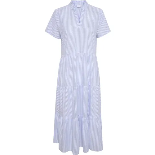 Celestial Blue Maxi Dress Flounce , female, Sizes: L - Saint Tropez - Modalova