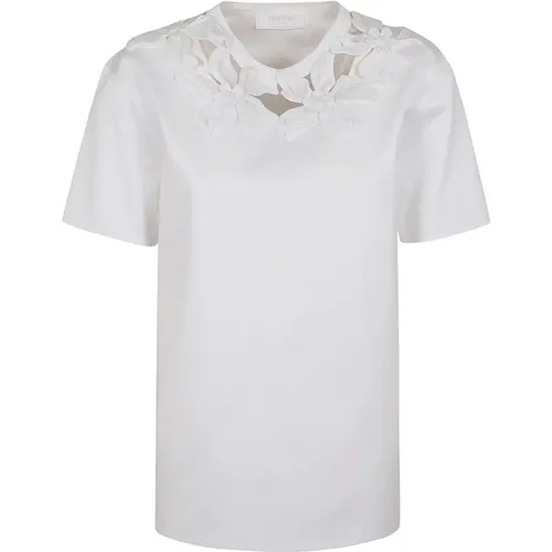 Weißes T-Shirt 0BO Bianco - Valentino Garavani - Modalova