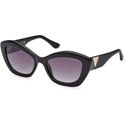 Stilvolle Schwarze Verlaufssonnenbrille , Damen, Größe: 54 MM - Guess - Modalova