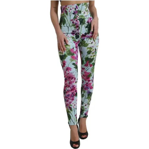 Slim-fit Hosen , Damen, Größe: XS - Dolce & Gabbana - Modalova