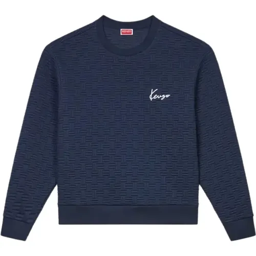 Weave Sweatshirt with Archive Signature , male, Sizes: S, L, M - Kenzo - Modalova