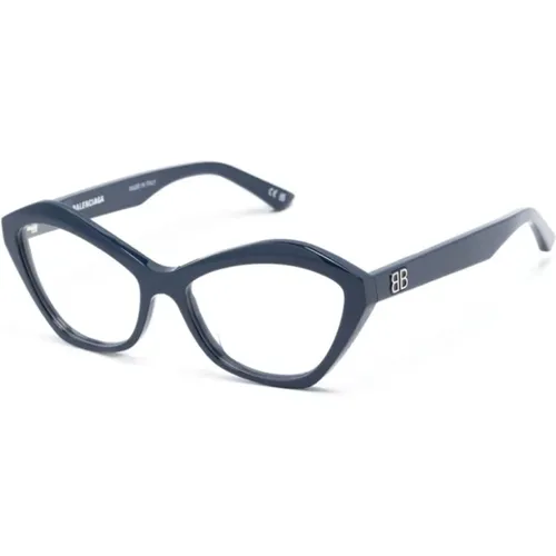 Blaue Optische Brille Must-Have , Damen, Größe: 56 MM - Balenciaga - Modalova