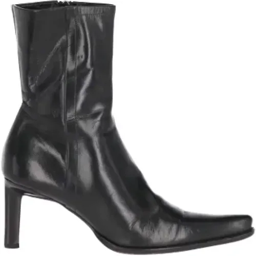 Pre-owned Leather boots , female, Sizes: 4 UK - Prada Vintage - Modalova