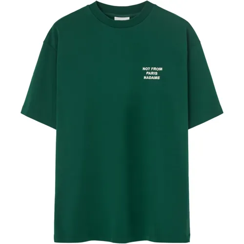 Printed Back T-Shirt , male, Sizes: M, S, XL, L - Drole de Monsieur - Modalova