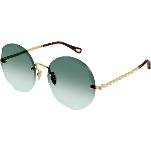 Stilvolle Sonnenbrille in Schwarz , Damen, Größe: 57 MM - Chloé - Modalova