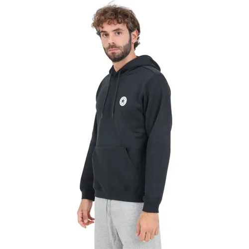 Schwarzer Hoodie mit Chuck Taylor Patch , Herren, Größe: L - Converse - Modalova