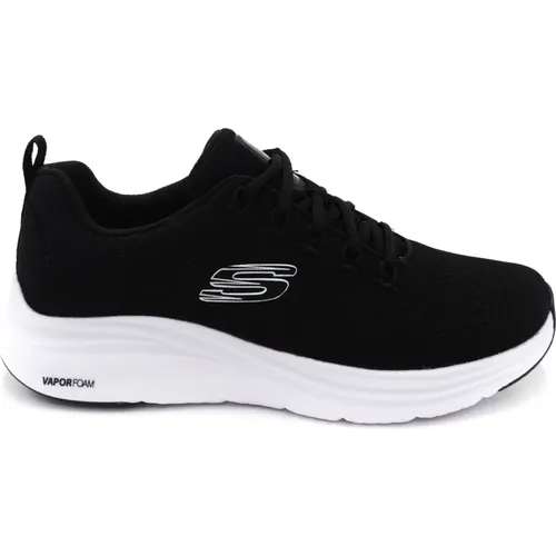 Schwarze Sneakers Stoff Gummisohle , Damen, Größe: 41 EU - Skechers - Modalova