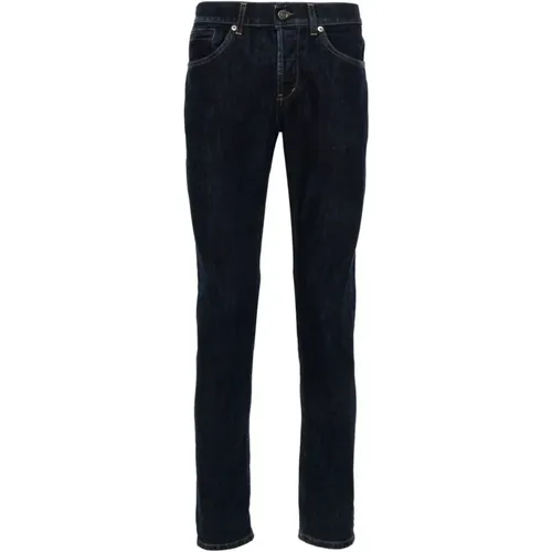 Blaue Skinny Jeans Klassisches Design , Herren, Größe: W31 - Dondup - Modalova