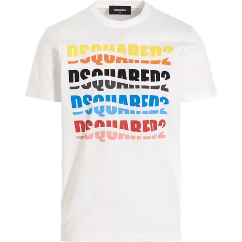 Logo Print T-Shirt , Herren, Größe: M - Dsquared2 - Modalova