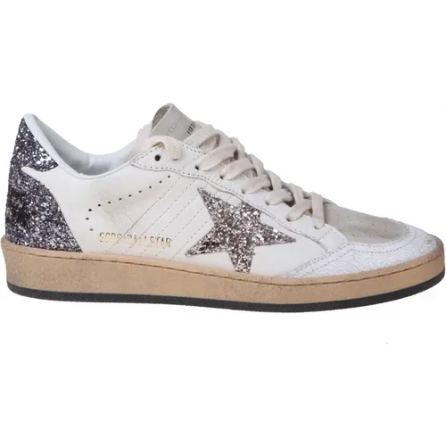 Weiße Leder- und Wildleder-Sneakers - Golden Goose - Modalova