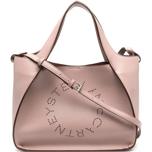 Logo Tote Bag with Detachable Strap and Perforated Detail , female, Sizes: ONE SIZE - Stella Mccartney - Modalova