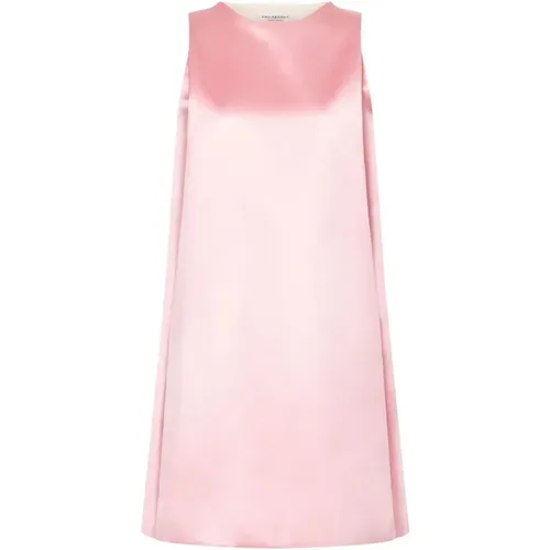 Satin A-Line Mini Dress , female, Sizes: M - Philosophy di Lorenzo Serafini - Modalova