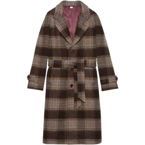 Checked coat , female, Sizes: 2XL - Gucci - Modalova