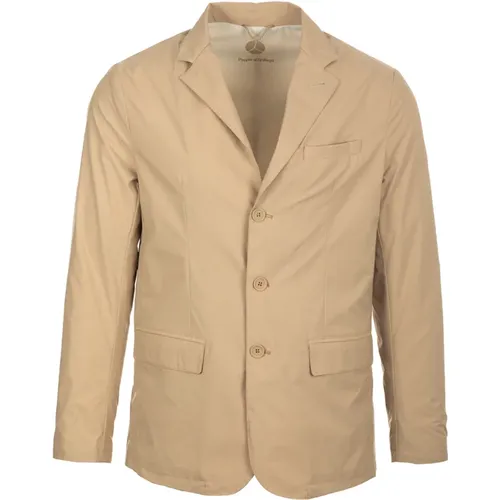 Stylish Single-Breasted Coat for Men , male, Sizes: M, L - People of Shibuya - Modalova