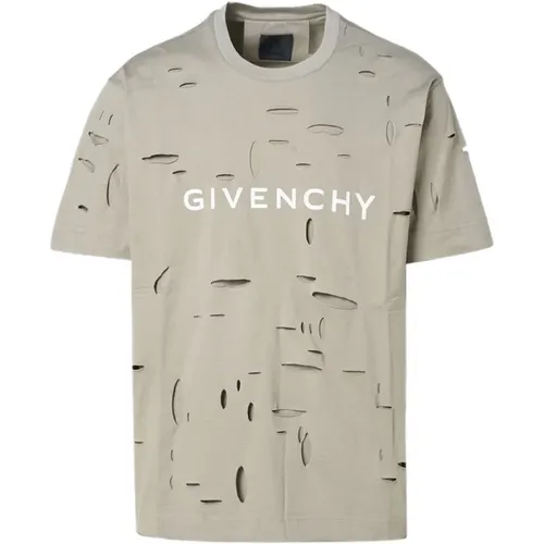 Zerstörte Effekt T-shirts und Polos , Herren, Größe: M - Givenchy - Modalova