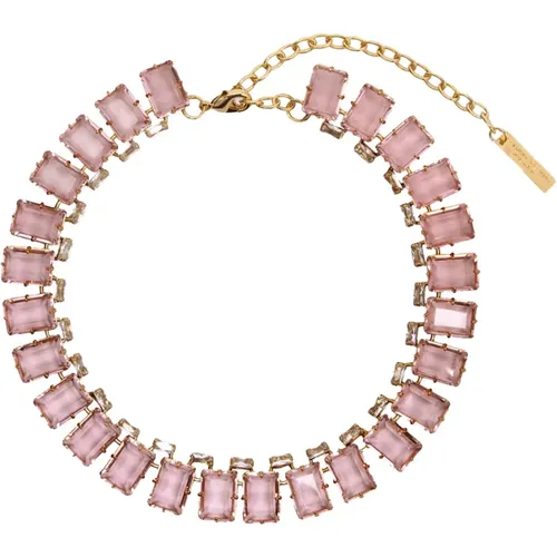 Choker Necklace with Rectangular Stones , female, Sizes: ONE SIZE - Ermanno Scervino - Modalova