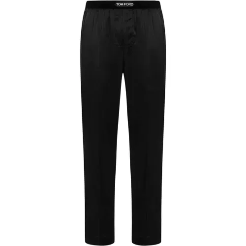 Stretch Silk Pyjama Pants , male, Sizes: L, M, S - Tom Ford - Modalova