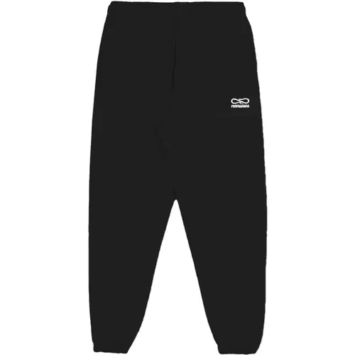 Bestickte Sweatpant aus schwarzer Baumwolle , Herren, Größe: XL - Propaganda - Modalova