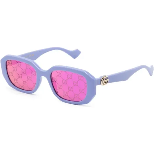 Lila Sonnenbrille, stilvoll und vielseitig , Damen, Größe: 54 MM - Gucci - Modalova