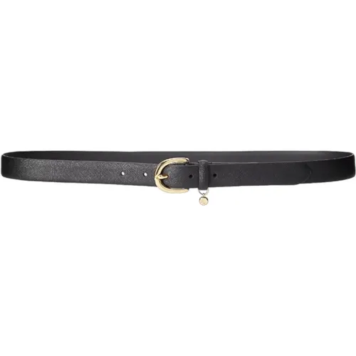 Refined Leather Belt with Exclusive Pendant , female, Sizes: S, L, M - Ralph Lauren - Modalova