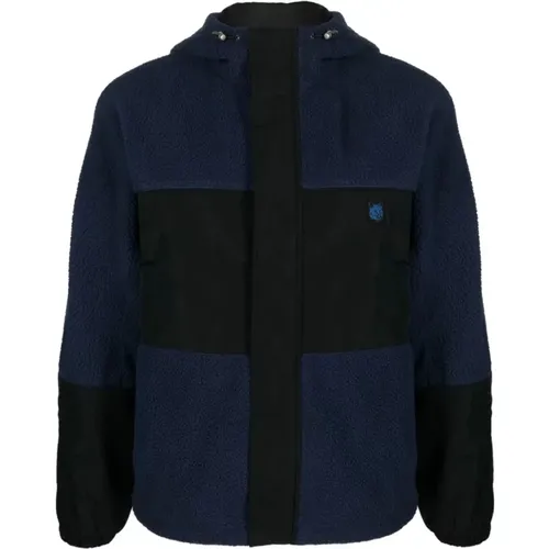 Ink Color Block Blouson with College Patch , male, Sizes: S, L, M - Maison Kitsuné - Modalova