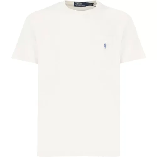Weißes Baumwoll-Leinen Rundhals-T-Shirt,Weiße T-Shirts und Polos Sscnpktclsm1 - Ralph Lauren - Modalova